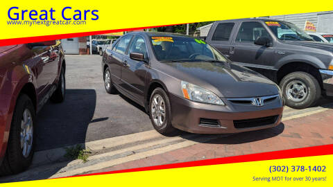 2006 Honda Accord for sale at Great Cars in Middletown DE