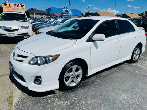 2012 Toyota Corolla for sale at Sunset Motors in Manteca CA