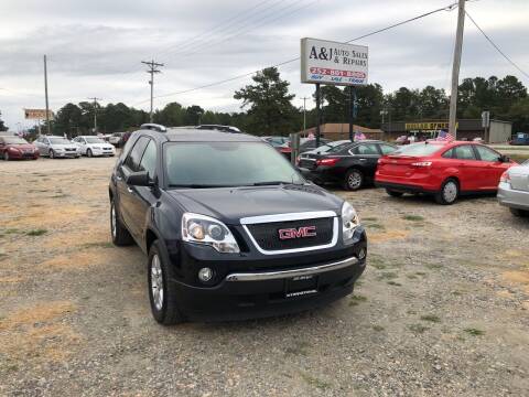 2009 GMC Acadia for sale at A&J Auto Sales & Repairs in Sharpsburg NC