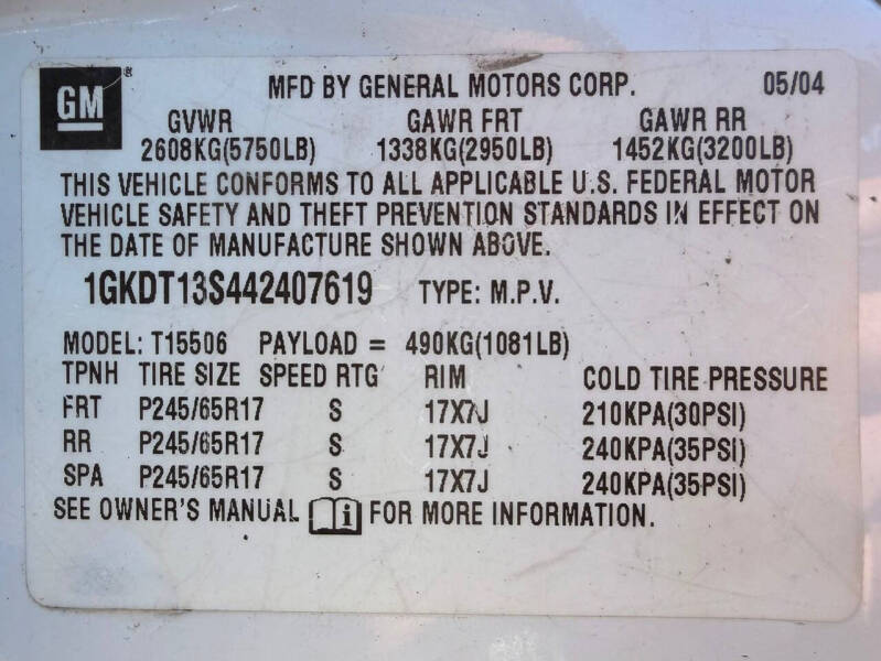 2004 GMC Envoy SLE