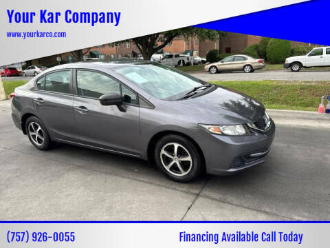 2015 Honda Civic for sale at Your Kar Company in Norfolk VA