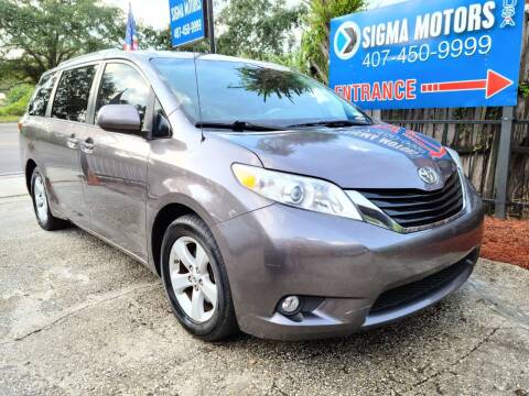 2012 Toyota Sienna for sale at SIGMA MOTORS USA in Orlando FL