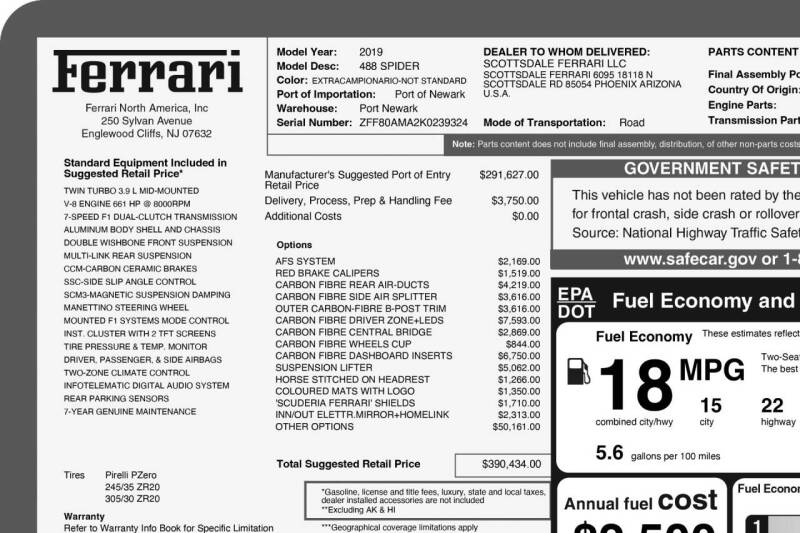 2019 Ferrari 488 Spider