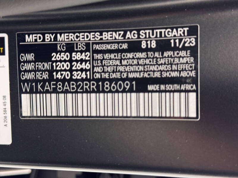 2024 Mercedes-Benz C-Class AMG C 63 S E Performance