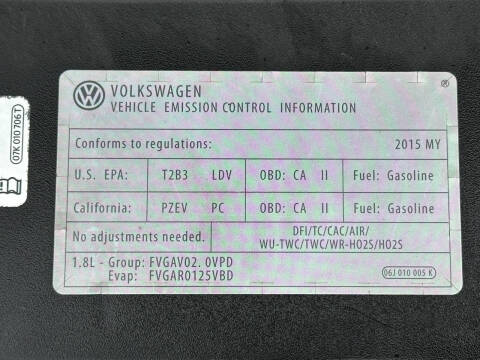 2015 Volkswagen Passat 1.8T Limited Edition
