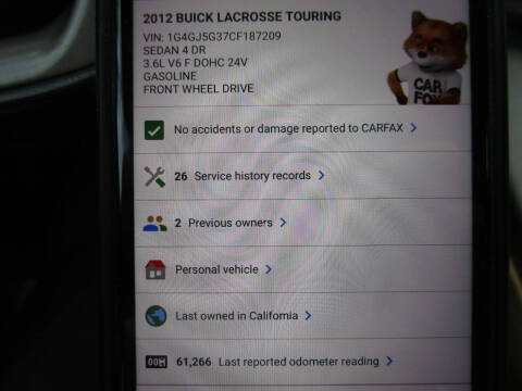 2012 Buick LaCrosse Touring