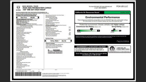 2022 RAM ProMaster 3500 159 WB