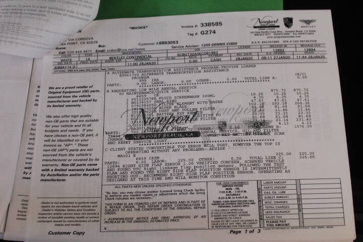 2014 Bentley Continental GT V8