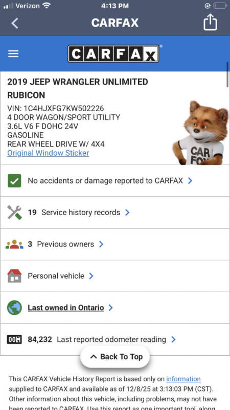 2019 Jeep Wrangler Unlimited Rubicon