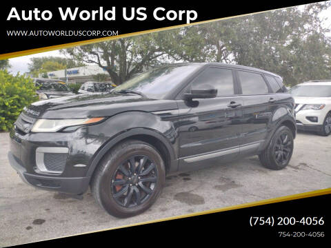 2016 Land Rover Range Rover Evoque for sale at Auto World US Corp in Plantation FL