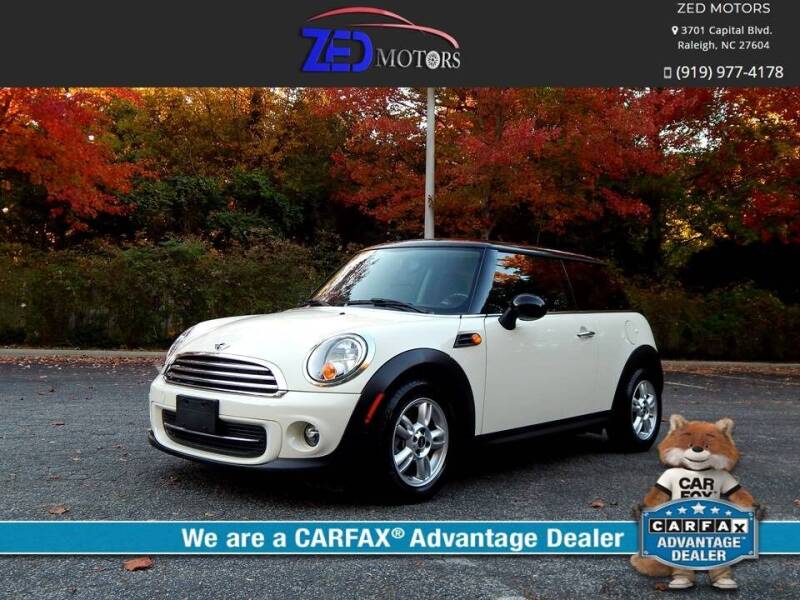 2013 MINI Hardtop for sale at Zed Motors in Raleigh NC