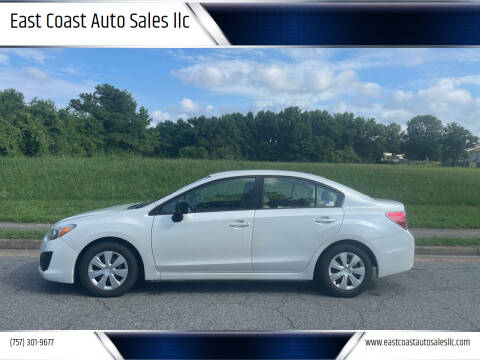 2013 Subaru Impreza for sale at East Coast Auto Sales llc in Virginia Beach VA