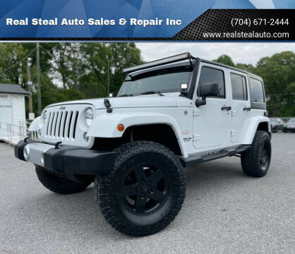 2015 Jeep Wrangler Unlimited for sale at Real Steal Auto Sales & Repair Inc in Gastonia NC