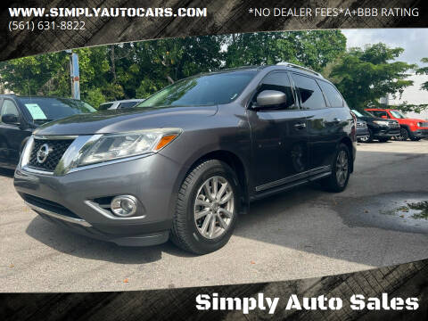 2016 Nissan Pathfinder for sale at Simply Auto Sales in Palm Beach Gardens FL