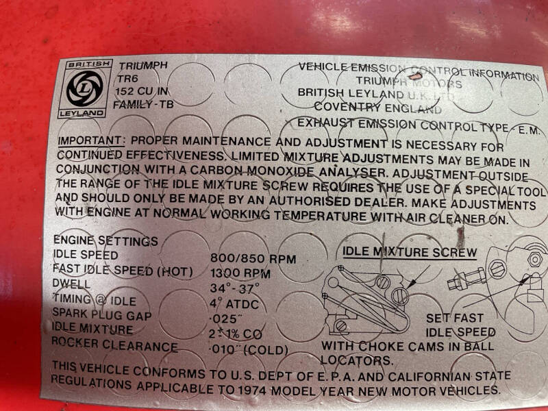 1974 Triumph TR6