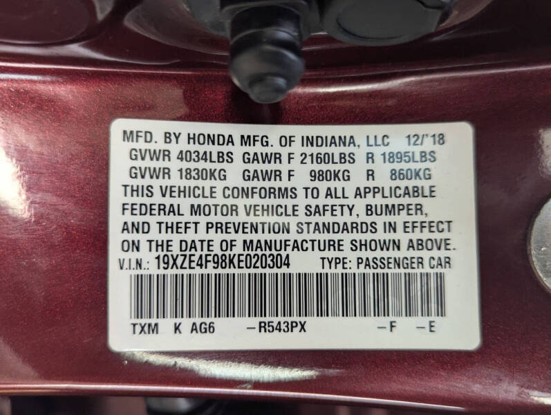 2019 Honda Insight Touring