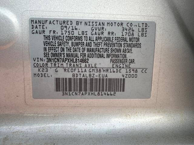 2017 Nissan Versa 1.6 S