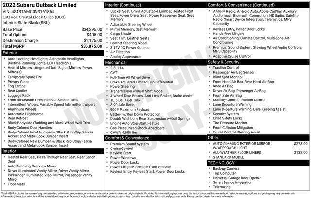 2022 Subaru Outback Limited