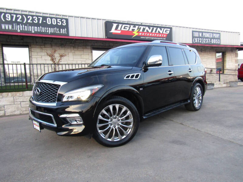 2016 Infiniti QX80 for sale at Lightning Motorsports in Grand Prairie TX