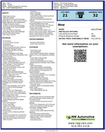 2017 Honda Accord EX-L V6