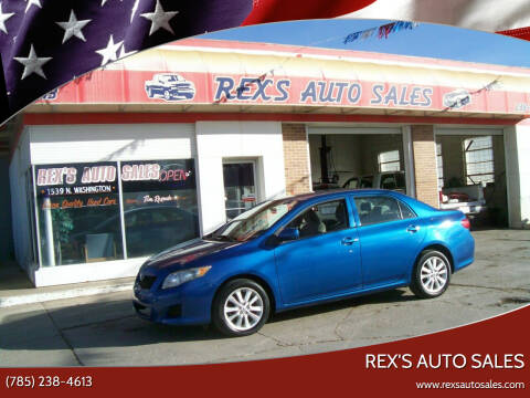 2009 Toyota Corolla for sale at Rex's Auto Sales in Junction City KS