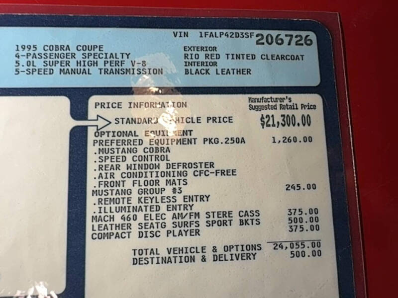 1995 Ford Mustang SVT Cobra