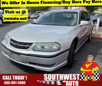 2002 Chevrolet Impala for sale at SOUTHWEST AUTO in Albuquerque NM