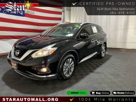2017 Nissan Murano for sale at STAR AUTO MALL 512 in Bethlehem PA