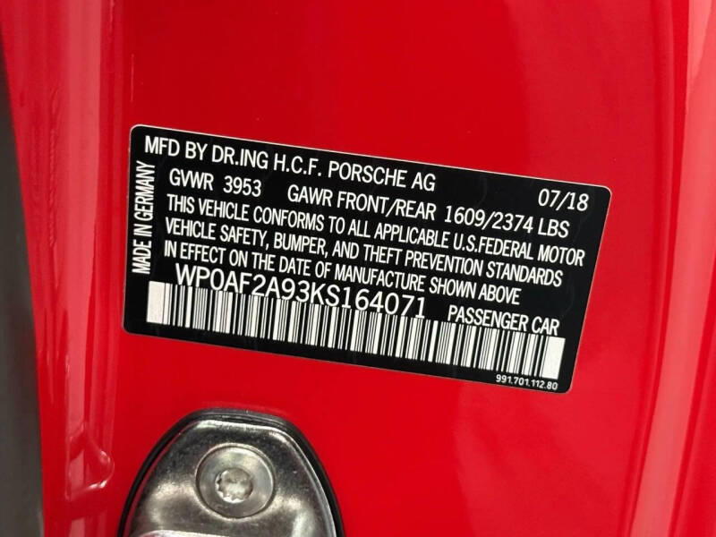 2019 Porsche 911 GT3 RS