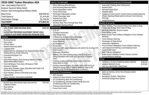 2026 GMC Yukon Elevation