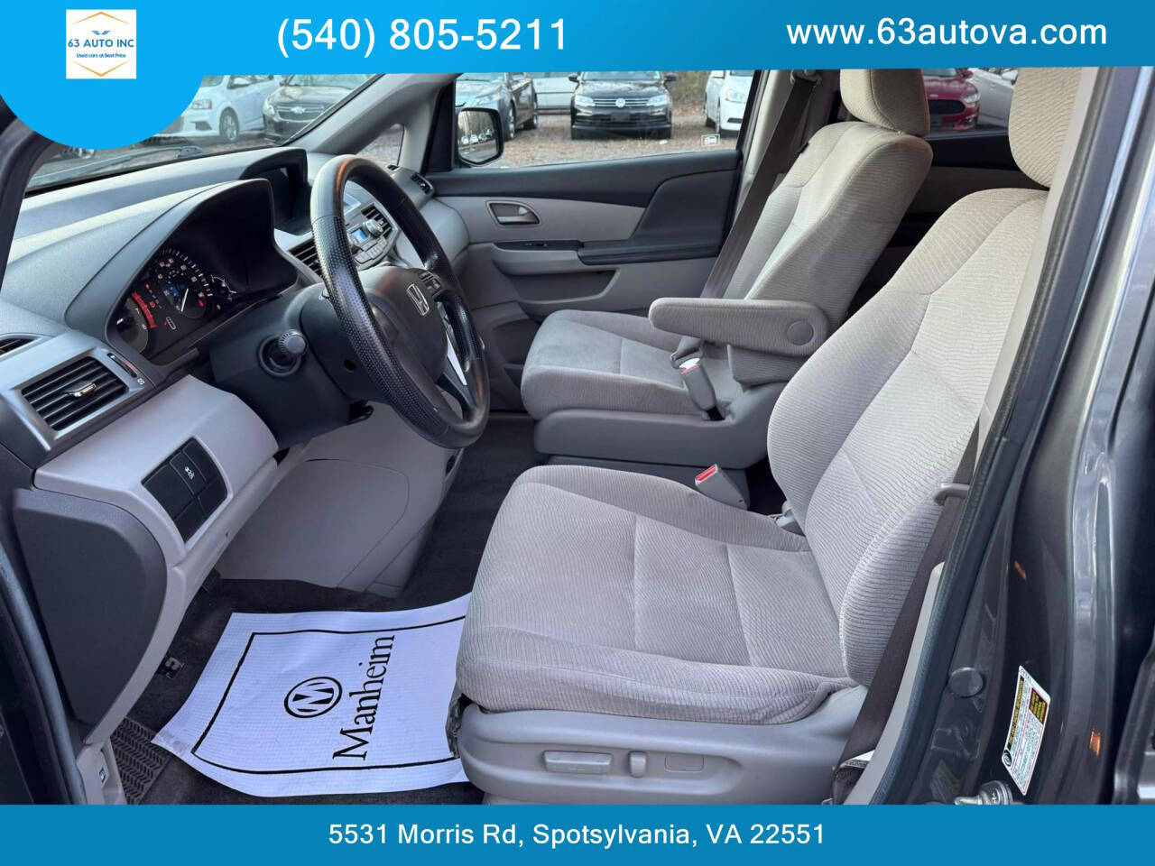 2012 Honda Odyssey for sale at 63 Auto Inc in Spotsylvania, VA