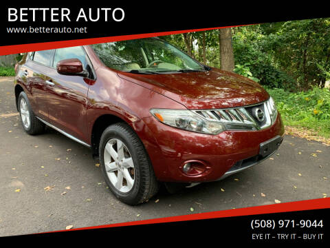 2009 Nissan Murano for sale at BETTER AUTO in Attleboro MA