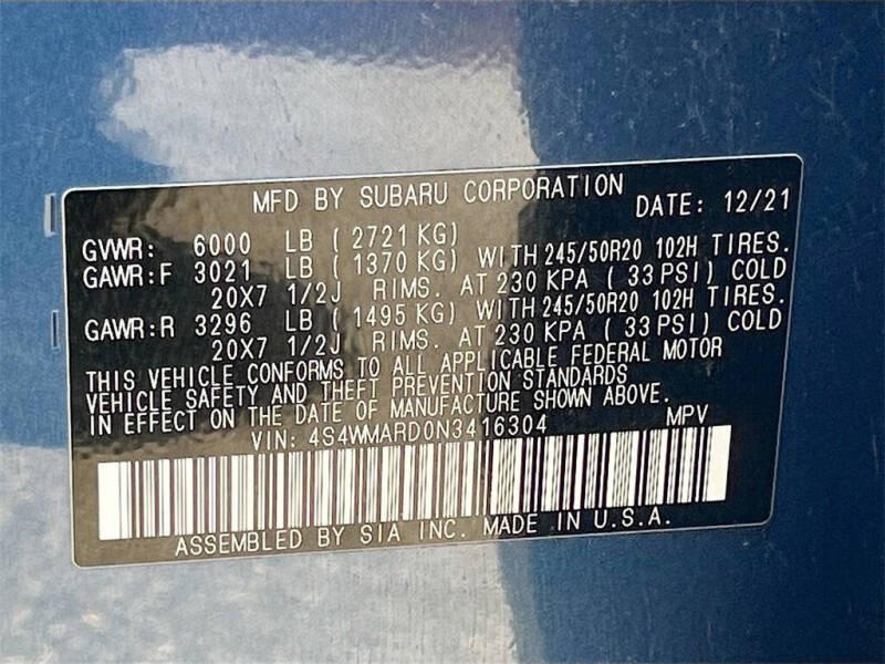 2022 Subaru Ascent Touring