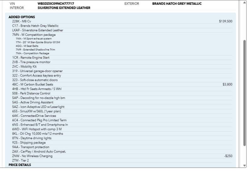 2022 BMW M8 Competition