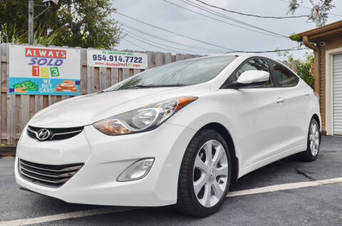 2012 Hyundai Elantra for sale at ALWAYSSOLD123 INC in Fort Lauderdale FL
