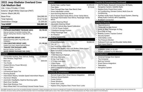 2022 Jeep Gladiator Overland