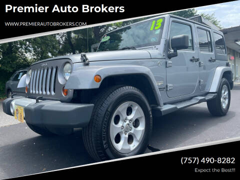 2013 Jeep Wrangler Unlimited for sale at Premier Auto Brokers in Virginia Beach VA