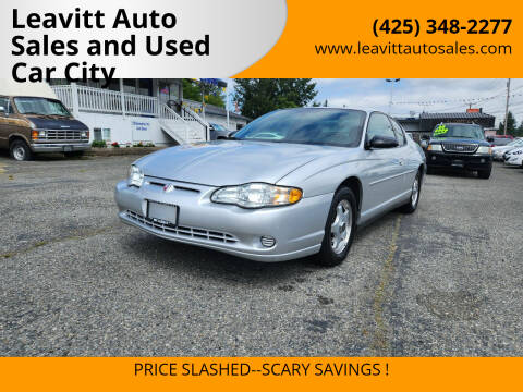 2004 Chevrolet Monte Carlo for sale at Leavitt Auto Sales and Used Car City in Everett WA