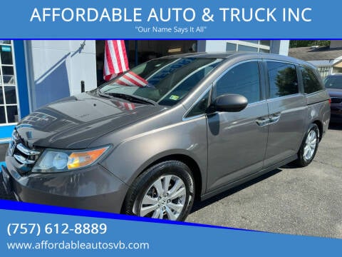 2016 Honda Odyssey for sale at AFFORDABLE AUTO & TRUCK INC in Virginia Beach VA