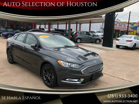 2018 Ford Fusion for sale at Auto Selection of Houston in Houston TX