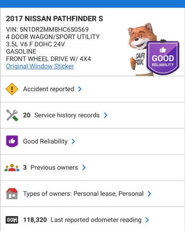 2017 Nissan Pathfinder S