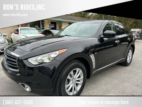 2016 Infiniti QX70 for sale at RON'S RIDES,INC in Bunnell FL