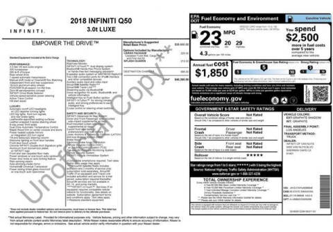 2018 Infiniti Q50 3.0T Luxe