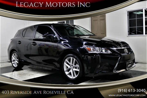 2016 Lexus CT 200h for sale at Legacy Motors Inc in Roseville CA