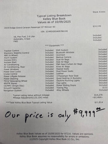 2019 Dodge Grand Caravan GT