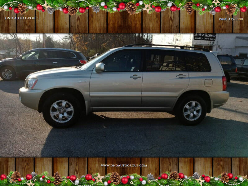 2002 Toyota Highlander for sale at DND AUTO GROUP in Belvidere NJ