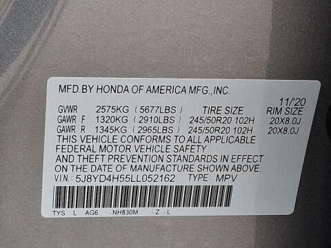 2020 Acura MDX SH-AWD w/Tech