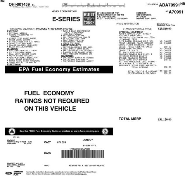 2010 Ford E-Series E-350 SD