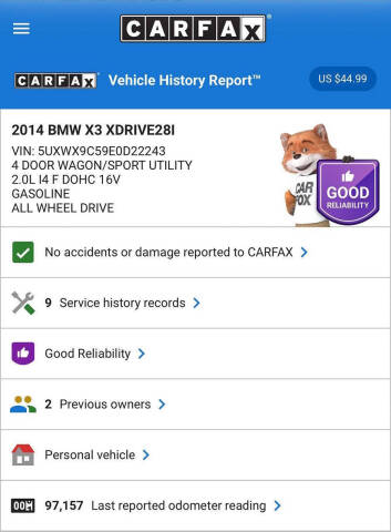 2014 BMW X3 xDrive28i