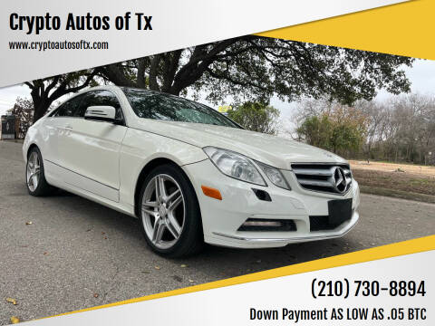 2012 Mercedes-Benz E-Class for sale at Crypto Autos of Tx in San Antonio TX